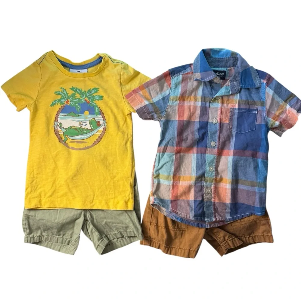 Summer Lot Outfits 2T Shorts Tees Tommy Bahama Osh Kosh B’Gosh Carter’s